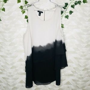 🌟 Alfani Dip Dye Tunic Tank 16 Keyhole